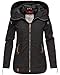 Produktbild Navahoo Damen Jacke Frühling Übergangsjacke Parka Mantel Kapuze B692 [B692-Wek-Schwarz-MD-Gr.S]