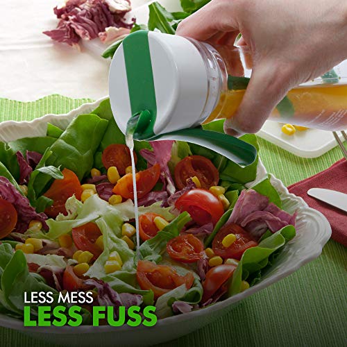 Salad Dressing Container Emulsifier Designed with Easy Pour and Spill Resistant Spout Salad Dressing Acrylic Shaker, Mix And Store Your Dressing with Our Dressing Shaker Bottle by EXULTIMATE - Thumbnail 2