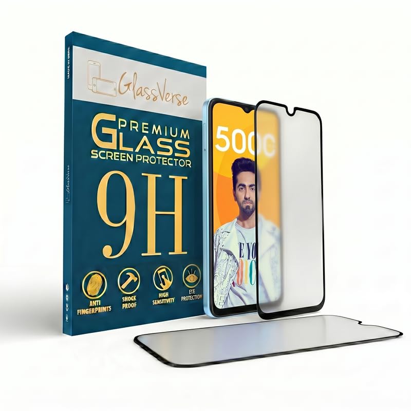 Image of GlassVerse Matte Tempered Glass for Tecno Spark GO 2021 | Anti Glare, Smooth Touch Screen Protector, 9H Hardness, Edge to Edge, Case Friendly, Hassle-less Installation Kit Included. (Pack of 2)