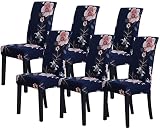 FORCHEER Chair Covers for Dining Room 6 Pack Dining Kitchen Chair Cover Set of 6,Stretchable Parson