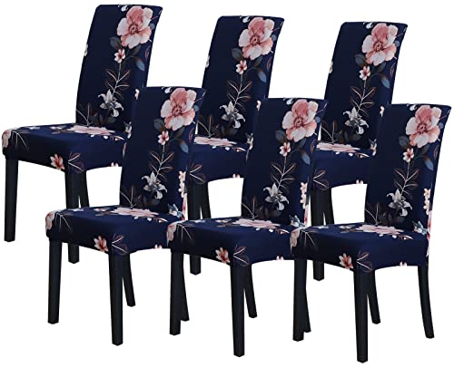Forcheer Chair Covers For Dining Room 6 Pack Dining Kitchen Chair Cover Set Of 6,Stretchable Parson Chair Covers Slipcover(6 Pack,Printed Flower Pattern) #TOP10