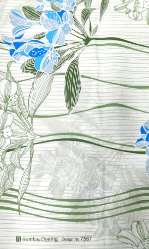 Image of Bombay Dyeing Epigram Printed Single Bed 100% Cotton Bedsheet Collection - (224X150) (D. Blue)