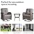 HUMMUH 5-Piece Patio Furniture Wicker Outdoor Conversation Set,All-Weather Rattan Swivel Chairs Bistro Set with Loveseat Coffee Table for Backyard,Poolside,Deck(Brown/Grey)