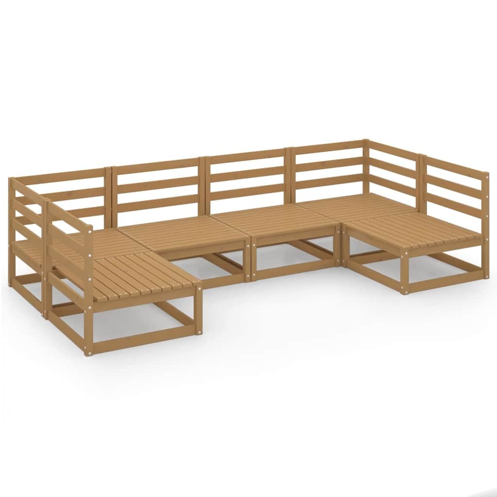 vidaXL Soggiorno da giardino 6 pz Set di Mobili da Terrazza Mobili da Patio Mobili da Esterno Mobili da Giardino Legno di Pino Massiccio
