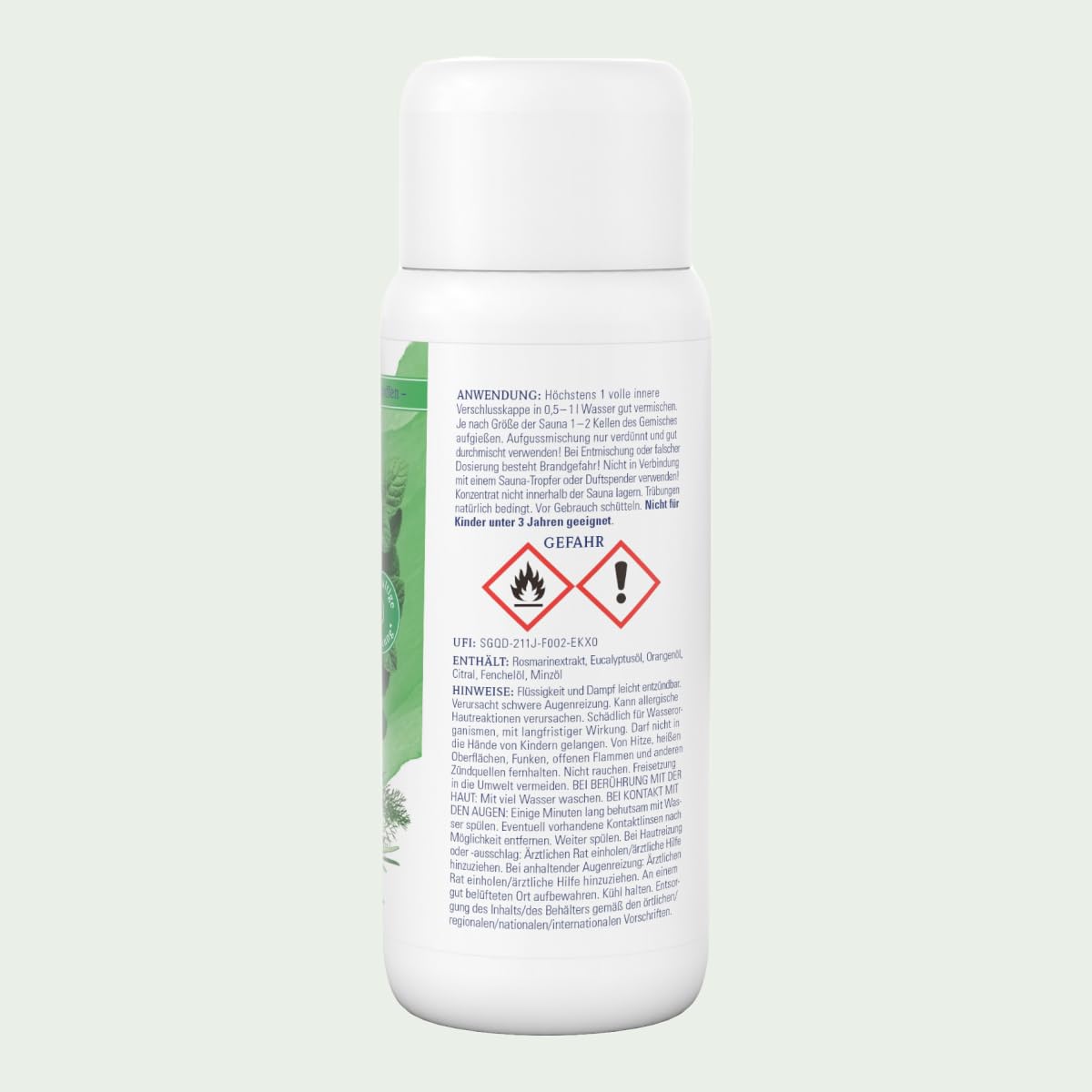 Dresdner Essenz Infusión de hierbas para sauna, 250 ml, cuidado liberador con aceite de eucalipto y aceite de naranja, sauna fresca y aromática con aceite de hinojo amargo y aceite de romero, vegano
