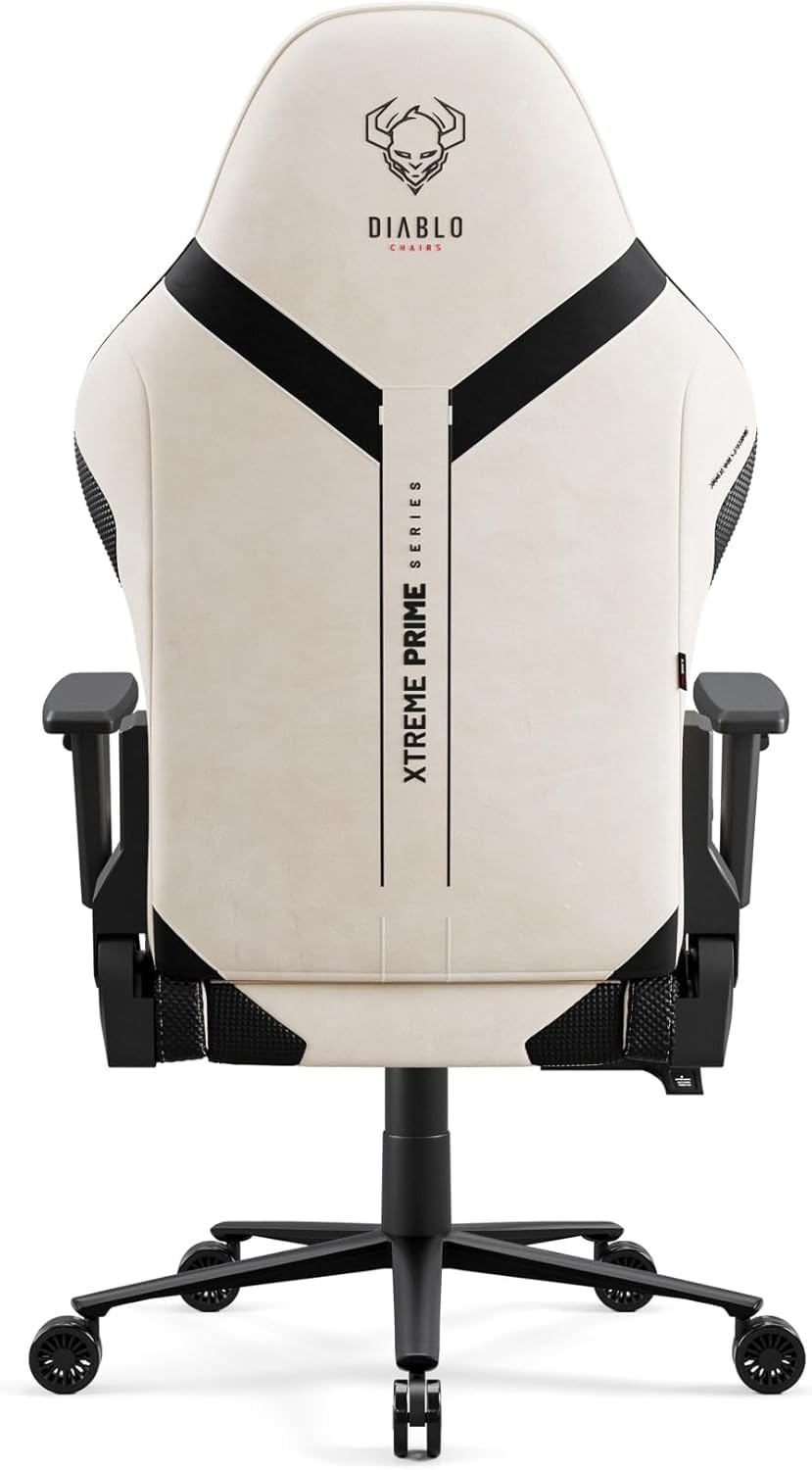 Diablo X-One Prime Silla Gaming Ergonómica de Tela con Asiento Refrigerante, Reposacabezas Memory Magnético, Soporte Lumbar Ajustable y Base Metálica - 140 kg - Desert Storm