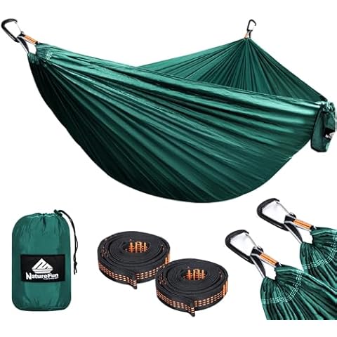 NATUREFUN Ultra-Light Camping Hammock with Carabiners Cover