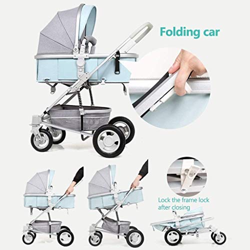 Lichtgewicht Kinderwagen Wandelwagen Kinderwagen 3 In 1 Opvouwbare Schokbestendige Hoge Landschap Luxe Kinderwagen… - Afbeelding 7