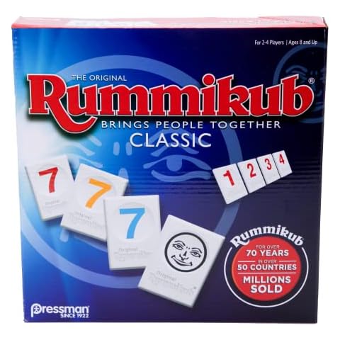 Pressman Rummikub - The Original Rummy Tile Game | Exciting Family Game of Strategy and Luck | Promotes STEM Skills | For Kids, Teens, Adults | 2-4 Players, Ages 8+ Cover
