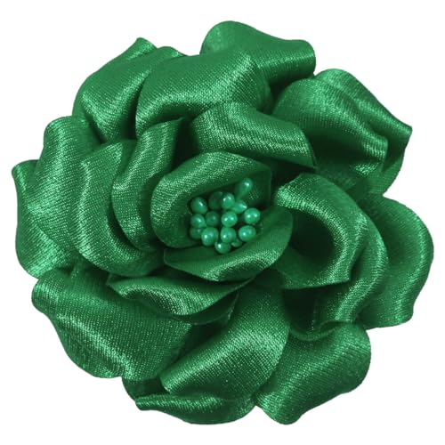 Mecool Rose Hair Clip Party Hochzeit Brosche Corsage Haar Kopf Clip Kopfschmuck Blume Haar Pin Rose Haar Barrette Zubehör für Frauen Mädchen-Grün