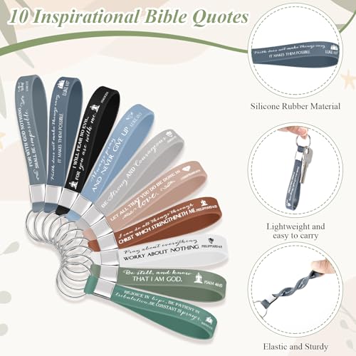 Fumete 40pcs Grandparent Day Gift for Church Women Inspirational Bible Keychains and Boho Canvas Makeup Bags Religious Gifts for Church Sunday School Teacher Mom (Boho Color)3