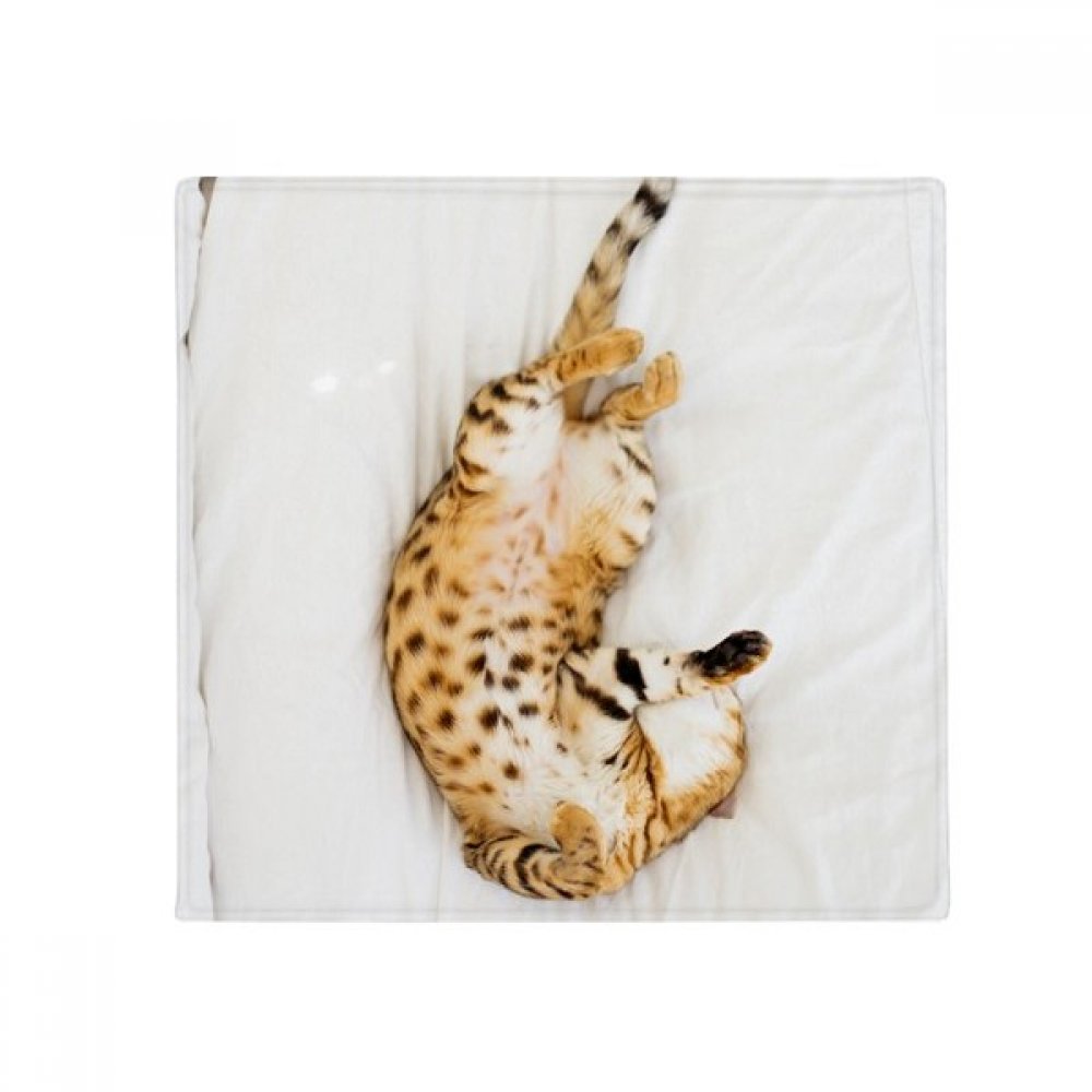 Tapis de sol de salon multicolore antidérapant motif chat ocelot 50x50 cm