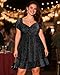 Plus Size Cocktail Dress Black New Years Eve Sparkly Party Holiday Sparkle Glitter Sequin Homecoming Nye Short Dresses