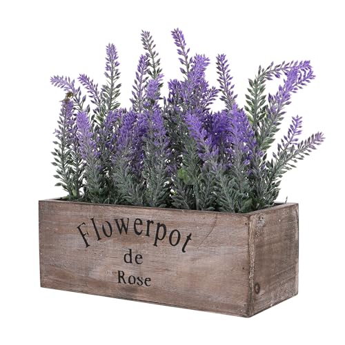 Bonsaï de lavande artificielle en pot pour décoration de salon