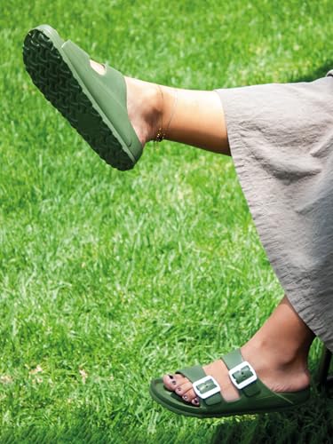 greenbox Women's Adjustable Slip-On EVA Double Buckle Slide Sandals - Lightweight and Comfortable Summer Footwear4