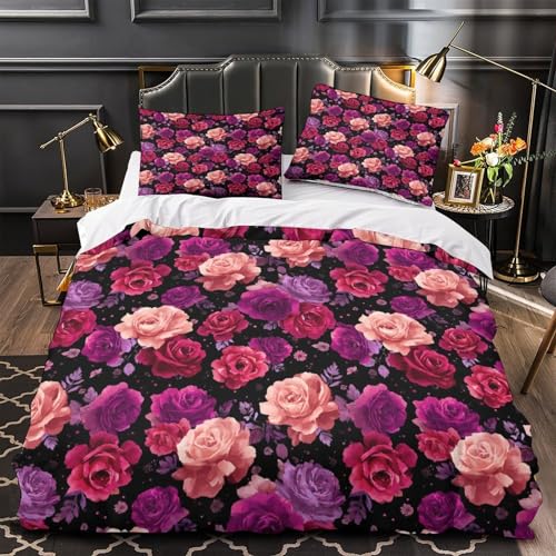 Parure de lit mariage romantique microfibre hypoallergique - 2