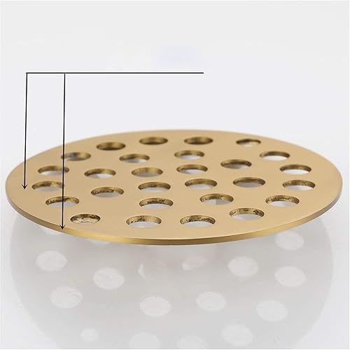 Miniatura 5 de 100% latón, rejilla de drenaje de ducha atornillada de 4 pulgadas, cubierta de repuesto, dos veces más gruesa, diseñada por un manitas (2 máquinas +