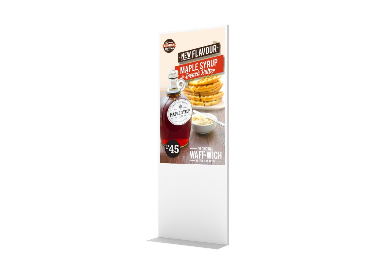 TechPlus-Digital Signage Display Wall Mounted Full Ultra Slim Mounted Player Full HD Advertising Screen Vertical Display Outdoor Standing LCD Digital Signage (43-inch Black)