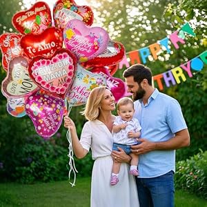 36Pcs Mother's Day Balloons, Happy Mom Foil Mylar Day Balloons, Mama Red Heart Balloons for for Best Mom Ever Mom Birthday Party Decoration 36Pcs Mothers Day Balloons Happy Mom Foil Mylar Day Balloons Mama Red Heart Balloons for for Best Mom Ever Mom Birthday Party Decoration