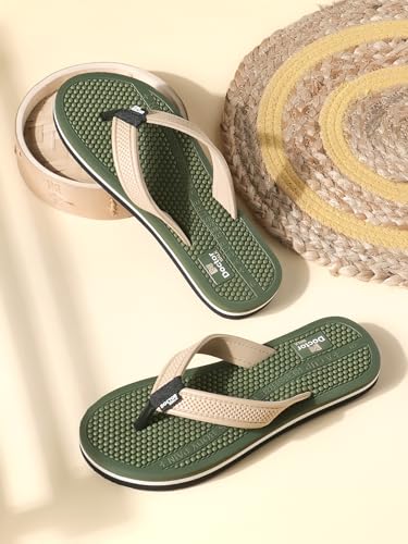 Image of Duosoft Flip Flop for Women | Soft Comfortable | Breathable | Fashionable | Stylish | Trendy | Super Soft | Lightweight | Anti-Slip Sole | Indoor & Outdoor |DW-35-Green