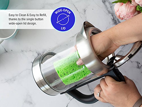 Glass Electric Kettle | Bpa Free With Borosilicate Glass & Stainless Steel - 1.8 Liter Rapid Boil Cordless Teapot With Automatic Shut Off - The Best Hot Water Heater For Tea, Coffee, Soup, And More! #TOP4
