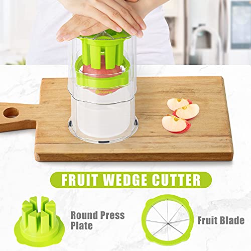 Duerer French Fry Cutter Potato Apple Slicer Cutter, Vegetable Carrot Onion Chopper Fruit Tomato Corer, Stainless Steel 2 Blade with Container, Clean Brush AirFryer Use Safe Kitchen Gadget - Thumbnail 5