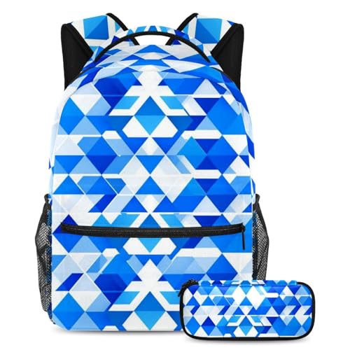 Cartable drapeau israélien bleu large pour ranger tous les grands cahiers