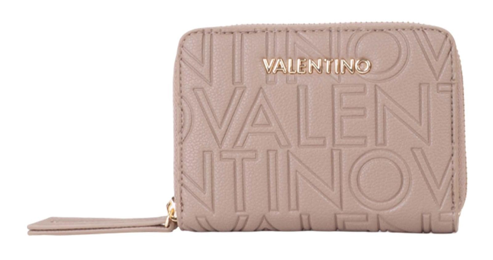 Valentino portafoglio Pansy Zip Around Wallet Taupe grigio talpa