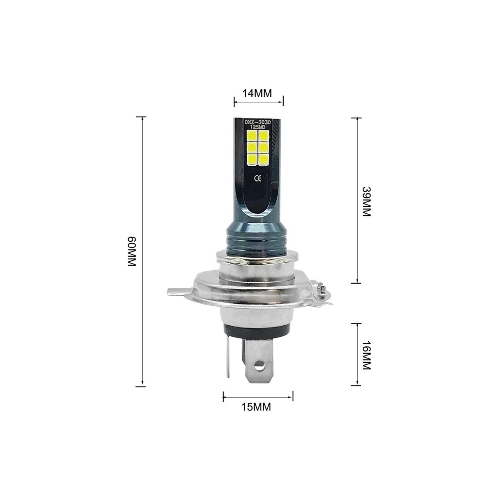Lot de 2 ampoules LED for phares antibrouillard de voiture H4 H7 H11 H8 H9 H10 H1 H3 9005 9006 12000LM 80W 12V(6500K Cold White,H7 Extendable Hose)