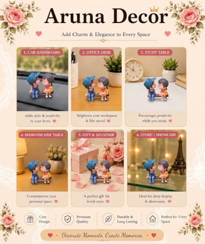 Image of Miniature Purple Couple Figurines, Decorative Dollhouse Accessories, Collectible Gift Set, Mini Garden Decoration (Blue Cap Couple)