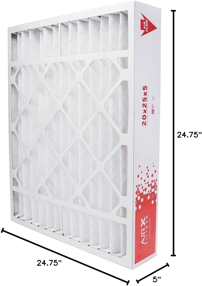 AIRx Filters 20x25x5 Furnace Filter MERV 8 HVAC AC Air Filter, Compatible Replacement for Honeywell FC100A1037 FC35A1027 CF200A1016, Dust, 4-Pack