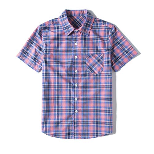 Image of Tronjori Boys' Short Sleeve Button Down Woven Shirt