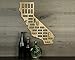 Wooden Shoe Designs California Wine Cork Map, Tan