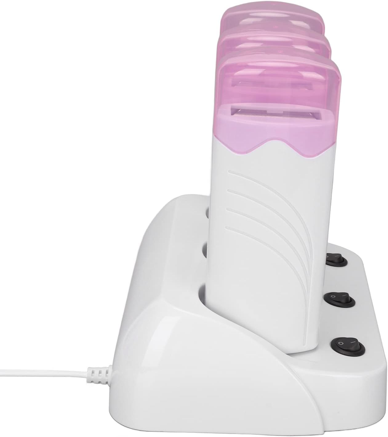 Portable Electric Hair Removal Wax Epilator Machine Kit for Travel with Depilatory Heater ABS Material (US Plug 110V)