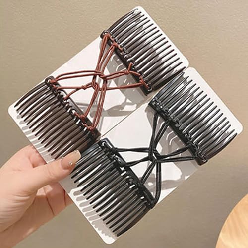 Peine elástico ajustable negro para cabello miniatura 6