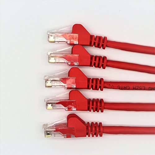 RGB Networks Ltd 5-Pack 0.5m RJ45 Cat 6 Ethernet Patch LAN Network Cable (5-Colour Bundle) - R1300A (0.5, Red)