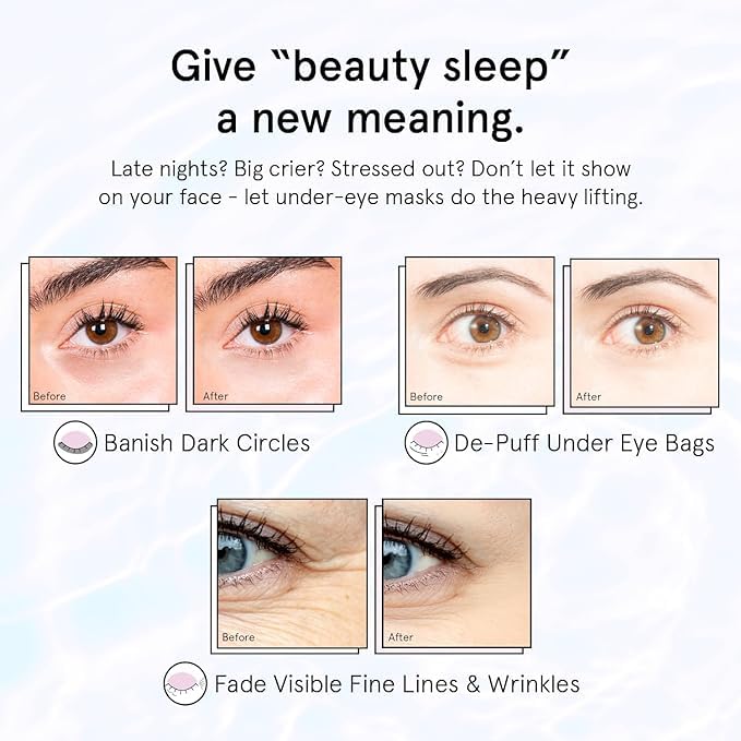 grace & stella Under Eye Gel Patches, Purple, 48 works, Retinol Under Eye Patches - Image 2