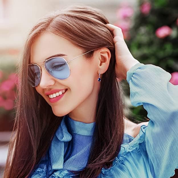 Galaxy Gold GG 14k Solid Gold Leverback Earrings with Natural Diamonds and Sapphires - Image 3