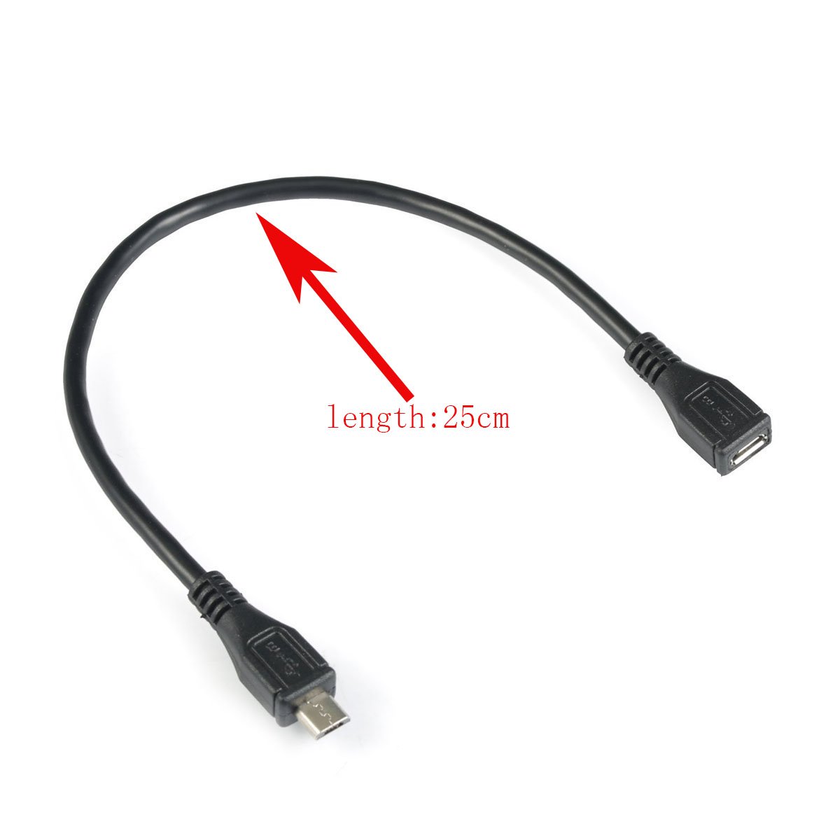 System-S Cavo Prolunga Micro USB Maschio A Micro USB Femmina - 16cm, Plug & Play, Per Dati E Ricarica - 4