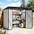 6 x 4 FT Storage Shed, Metal Sheds & Outdoor Storage with Sloping Roof and Lockable Door, Outdoor Shed for Backyard Garden Patio and Lawn,White