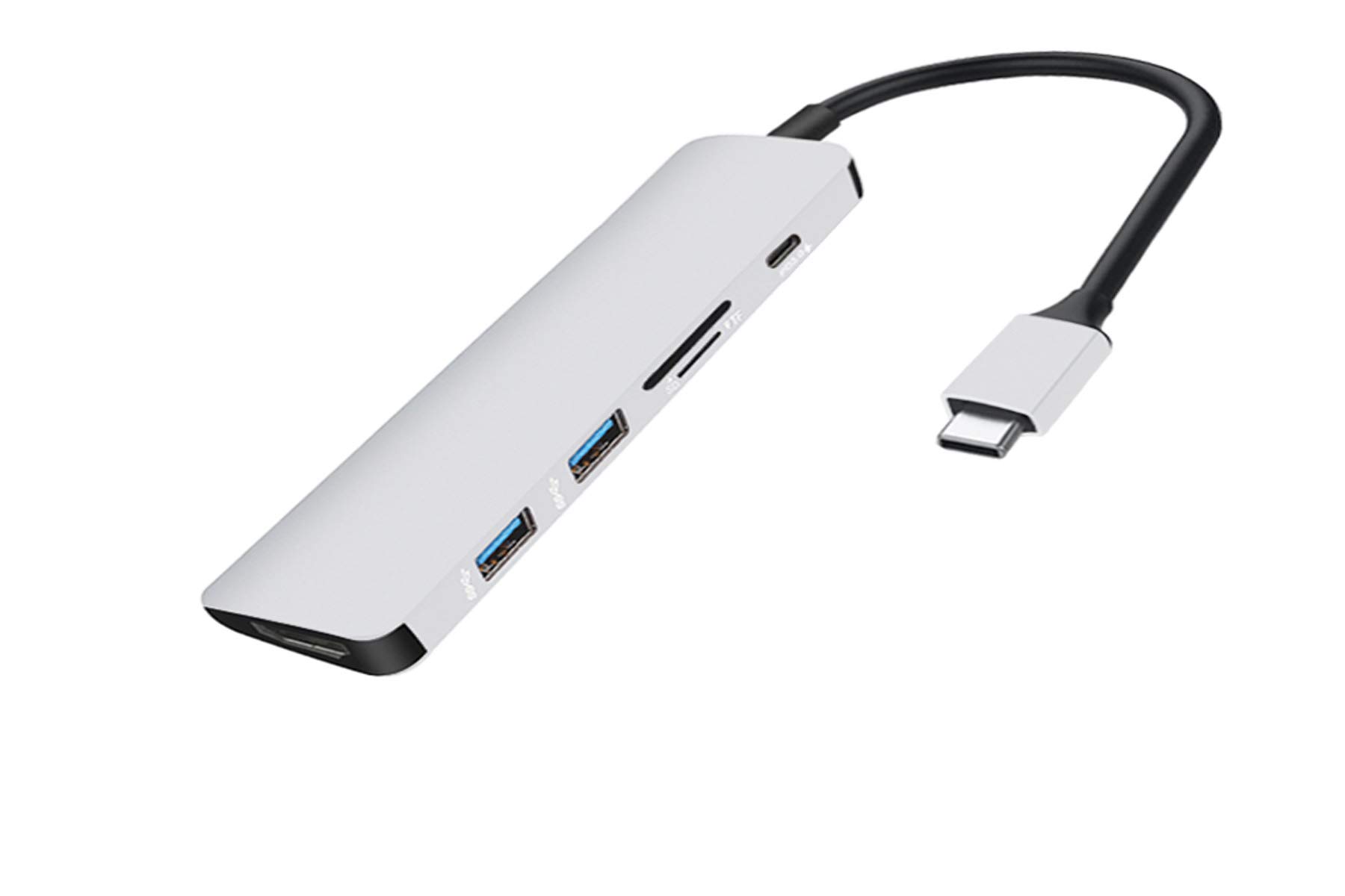 Tobo Type C to HDMI + 2 USB 3.0 + PD + SD/TF Card Reader 6 in 1 Multi Functional Adapter.-image-12