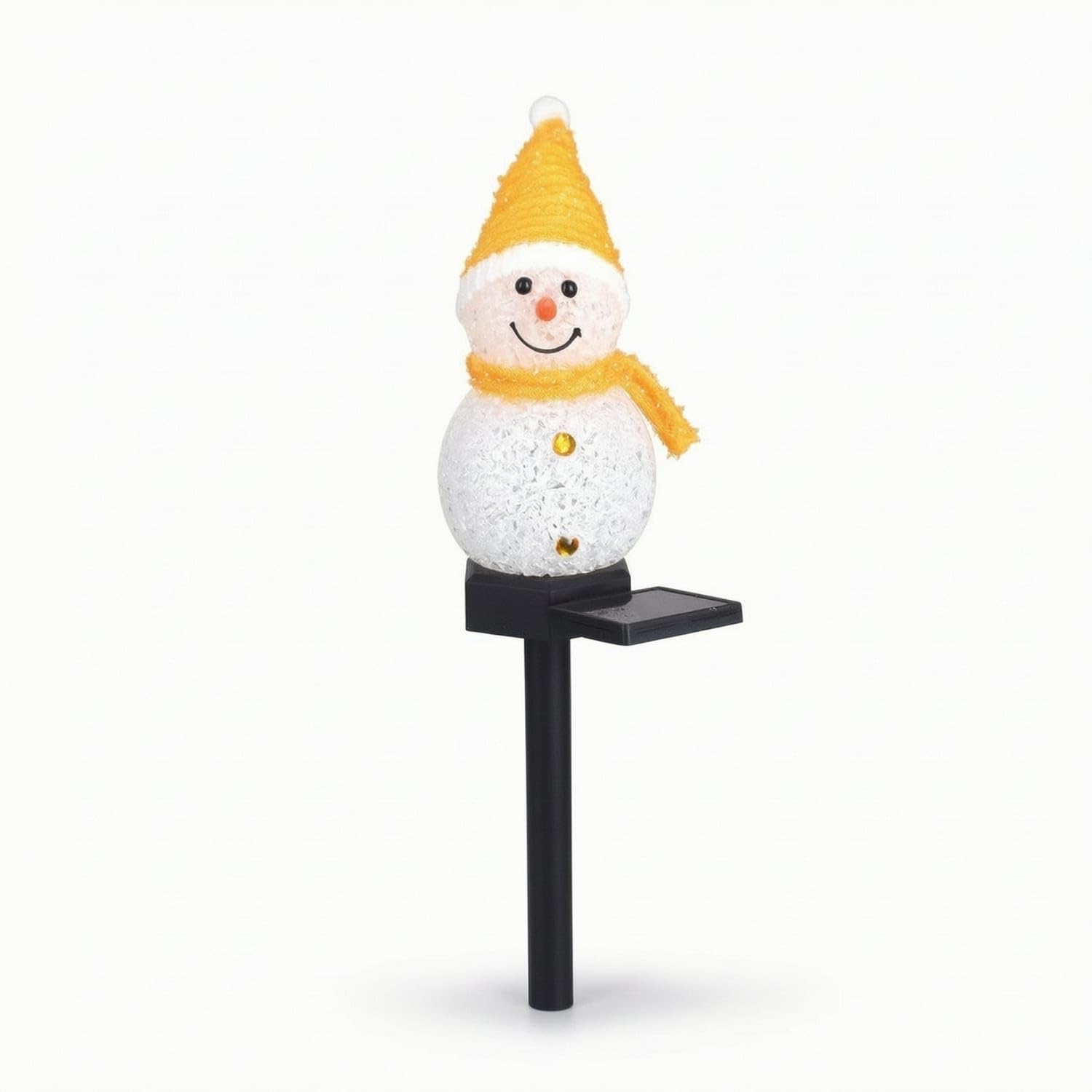Festive Solar Snowman Stake Outdoor Solar Snowman Lights Waterproof LED for Christmas Decorating, Yard, Patio, Flower Beds, Yellow-image-37