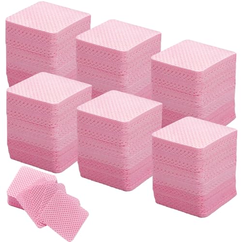 1600 Pezzi Pad Unghie Per Sgrassare, Dischetti Cotone Senza Pelucchi, 5×5 CM, Salviette Per La Pulizia Senza Pelucchi, Adatto Per La Pulizia Delle Unghie In Gel (Rosa)