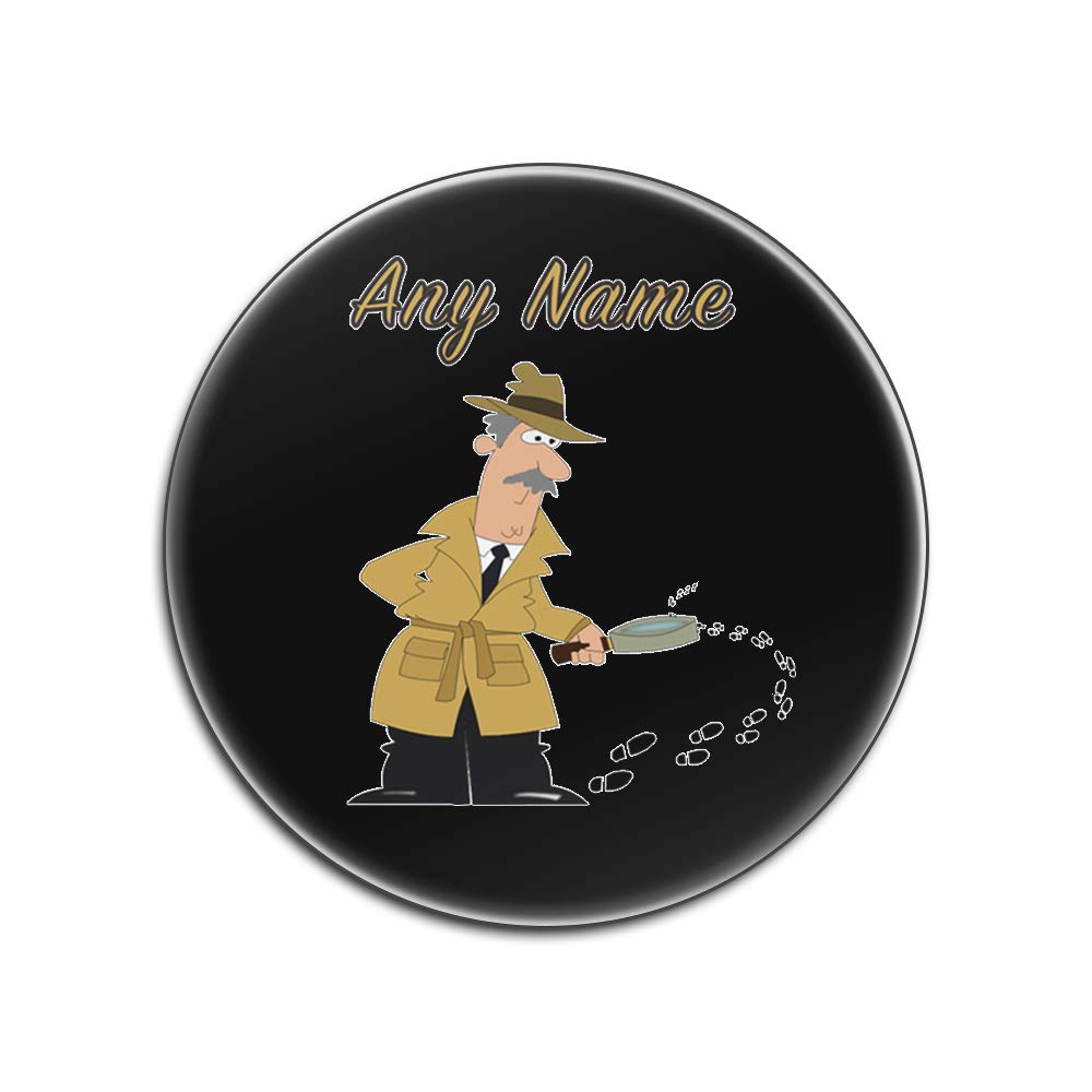 Dessous de verre ronds avec nom et message unique Sherlock Holmes pour agence