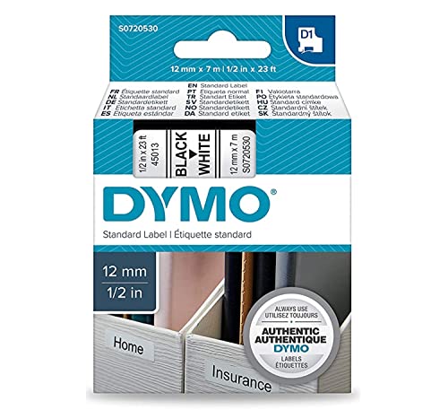 Dymo 45013 - Etichetta D1, 12 mm, colore