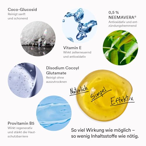 natüür Shampoo 200 ml | Nährendes Haarshampoo mit Neemavera, Vitamin E & Provitamin B5 | Feuchtigkeit & Glanz | Natürliche Haarpflege Damen | Shampoo Damen & Herren für sanfte Tiefenreinigung