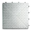 GarageDeck Coin Pattern, Durable Copolymer Interlocking Modular Non-Slip Garage Flooring Tile (12 Pack), Alloy