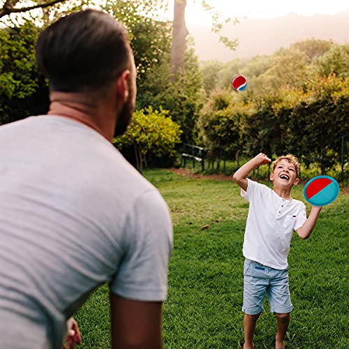 Image of EVERICH TOY Toss and Catch Ball Game Set, Upgraded Sticky Paddle Ball Set for Kids & Toddlers, Sturdy & Water-Resistant Outdoor Backyard Beach Pool Toy, Birthday Gift for Boys Girls Ages 3-12