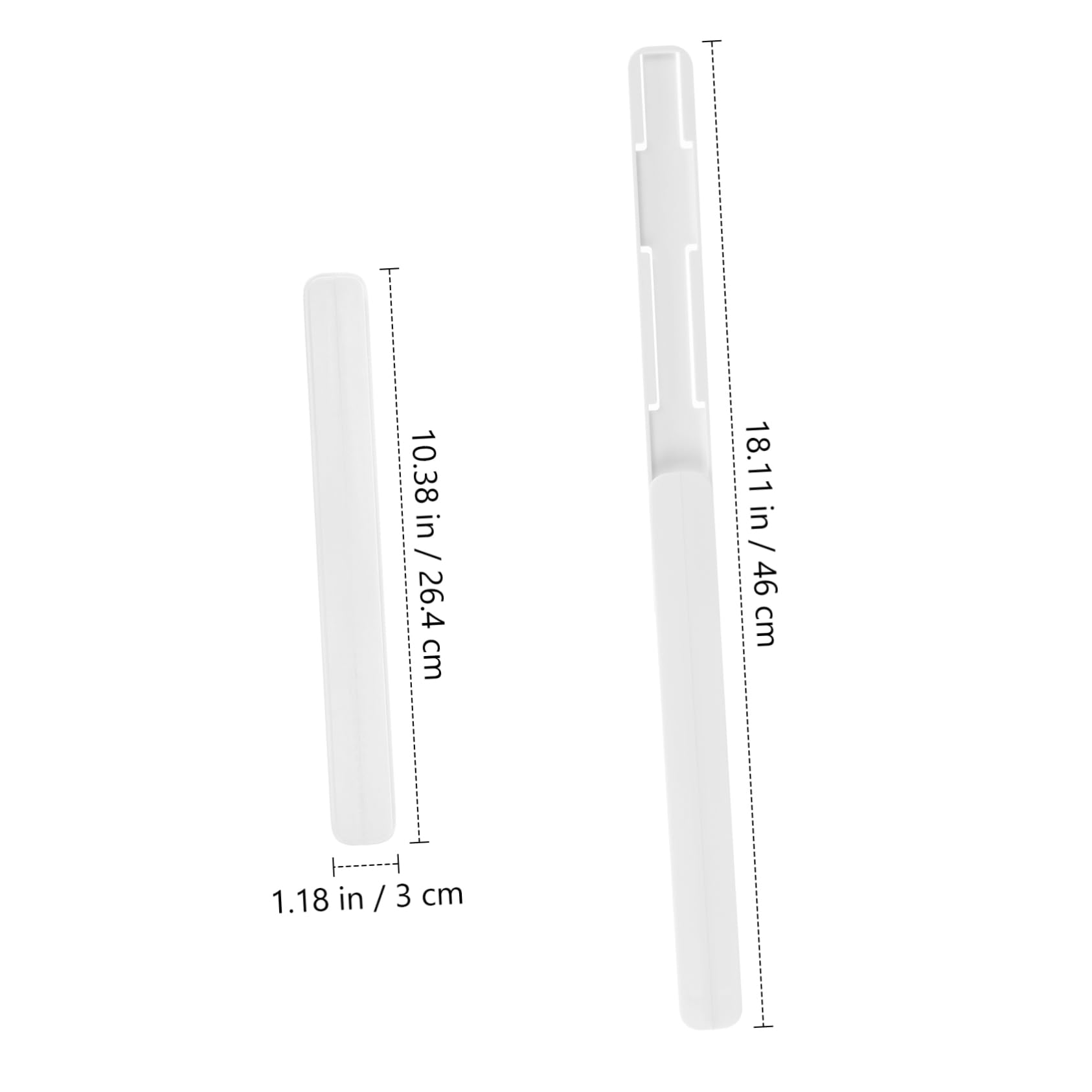 Holibanna 4Pcs Slide Track Accessories Storage Box Rails for Organizing Cabinets and Lockers Durable White Glide System with Adhesive for Easy Installation