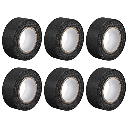 Image of uxcell 6Pcs 25mm 1 inch Wide 20m 21 Yards Masking Tape Painters Tape Rolls Black